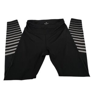 Athleta Leggings SP Black Striped Athletic Workout Yoga Pants